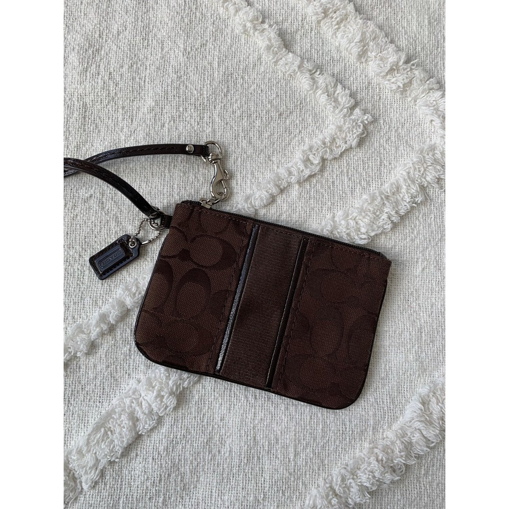 Coach mahogany small wristlet - Picture 1 of 7